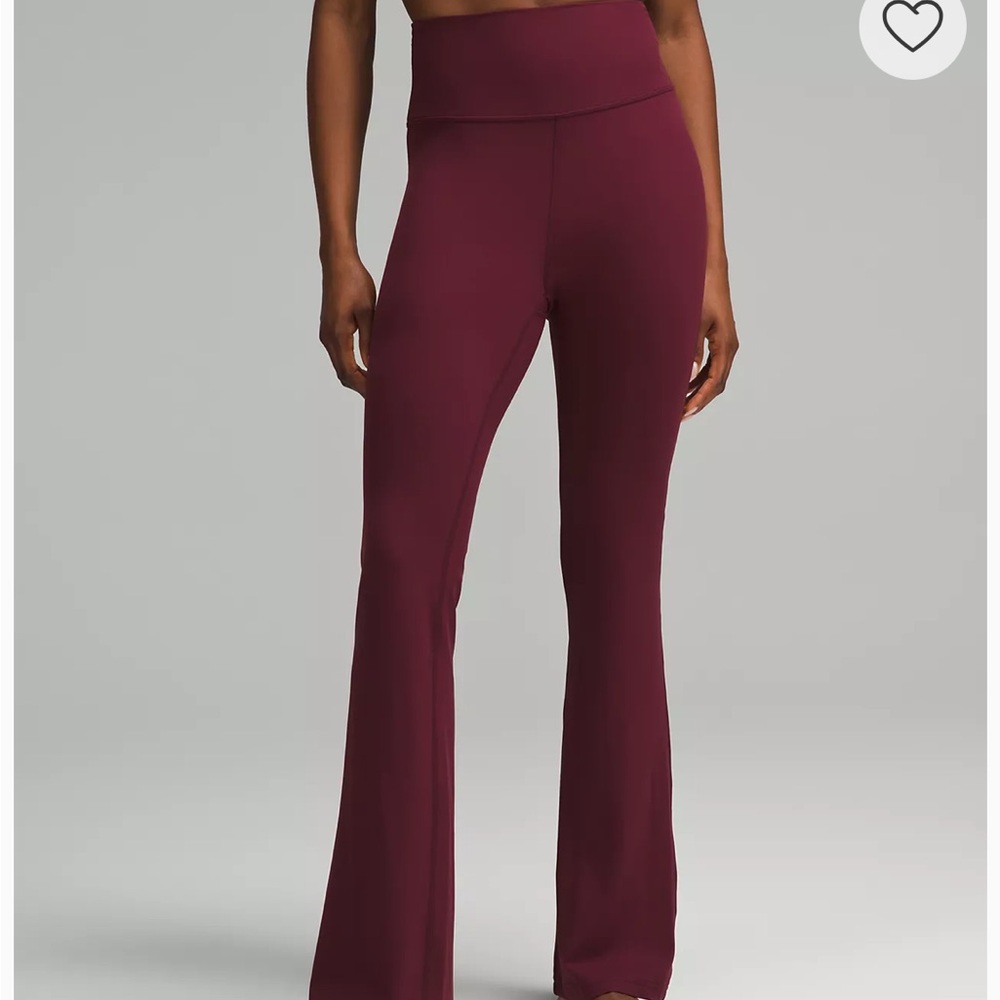 Maroon lululemon flare leggings